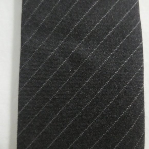 Striped Charcoal Necktie - Picture 2 of 7